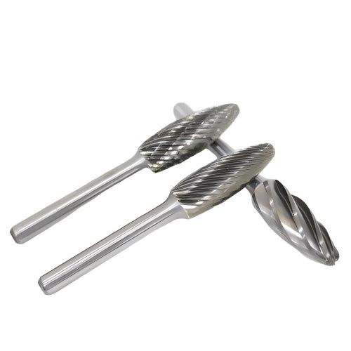 Flame shape carbide burr -- TYPE E