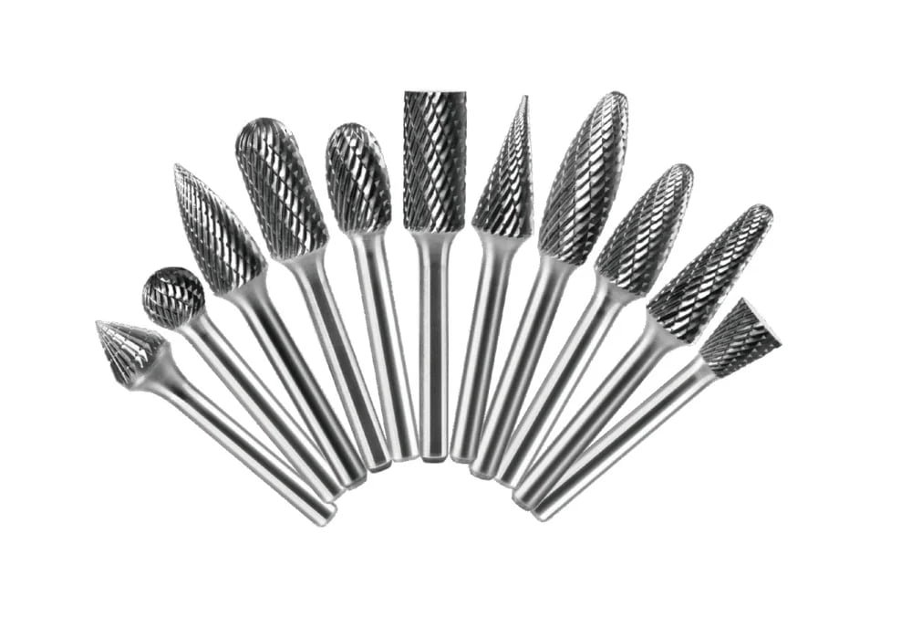 Joint Carbide -- Carbide Burrs product range, various shapes and sizes
