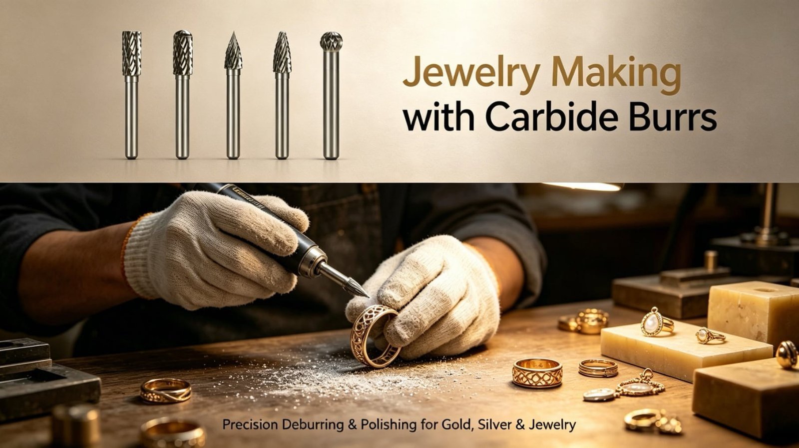 carbide bur jewelry making silver ring detail work